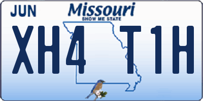 MO license plate XH4T1H