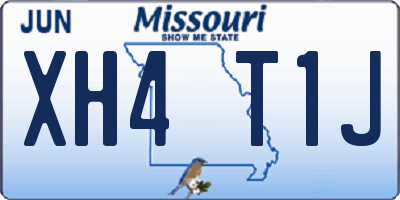 MO license plate XH4T1J