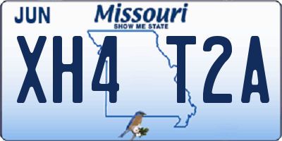 MO license plate XH4T2A
