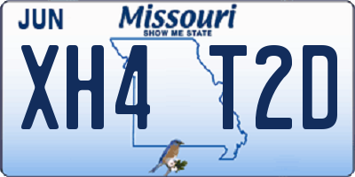 MO license plate XH4T2D