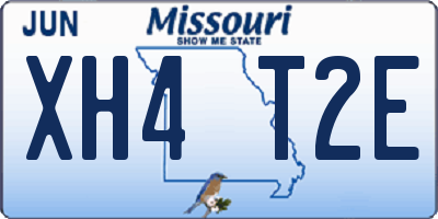 MO license plate XH4T2E