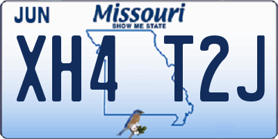 MO license plate XH4T2J
