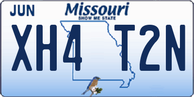 MO license plate XH4T2N
