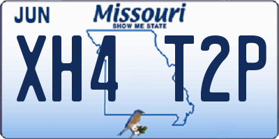 MO license plate XH4T2P