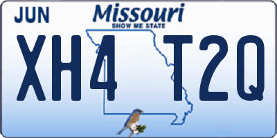 MO license plate XH4T2Q