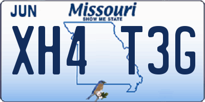 MO license plate XH4T3G