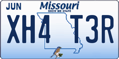 MO license plate XH4T3R