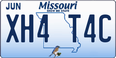 MO license plate XH4T4C