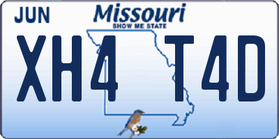 MO license plate XH4T4D