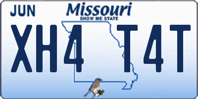MO license plate XH4T4T