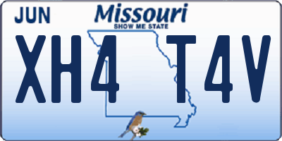 MO license plate XH4T4V