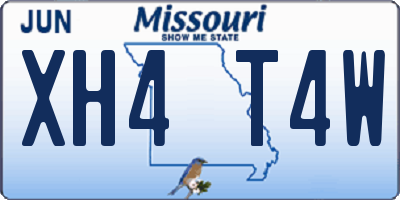 MO license plate XH4T4W
