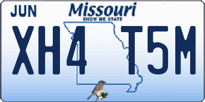 MO license plate XH4T5M