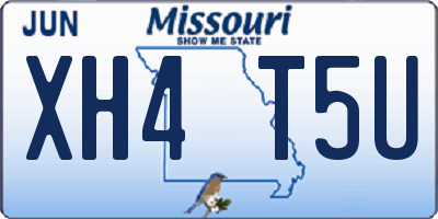 MO license plate XH4T5U