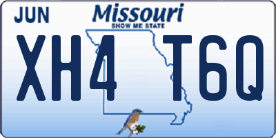 MO license plate XH4T6Q