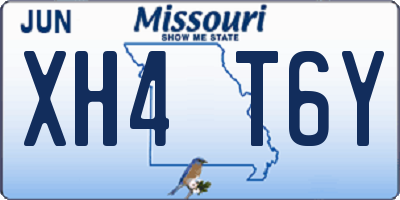 MO license plate XH4T6Y