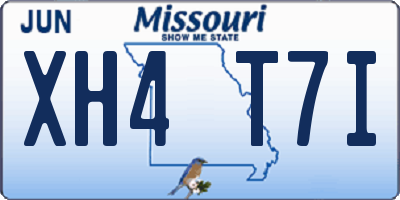MO license plate XH4T7I