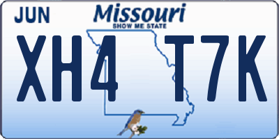 MO license plate XH4T7K