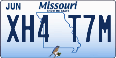 MO license plate XH4T7M