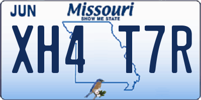 MO license plate XH4T7R