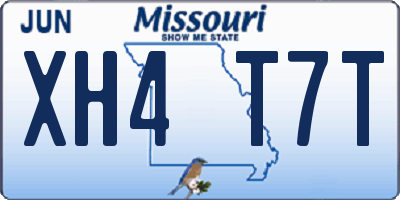 MO license plate XH4T7T