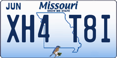 MO license plate XH4T8I