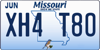 MO license plate XH4T8O