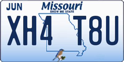 MO license plate XH4T8U
