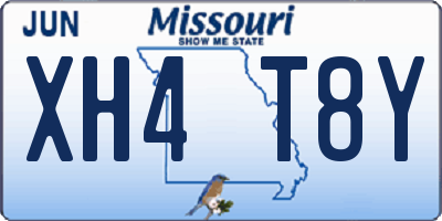 MO license plate XH4T8Y