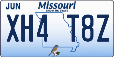 MO license plate XH4T8Z