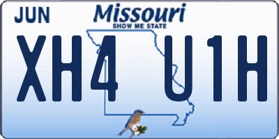 MO license plate XH4U1H