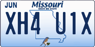 MO license plate XH4U1X