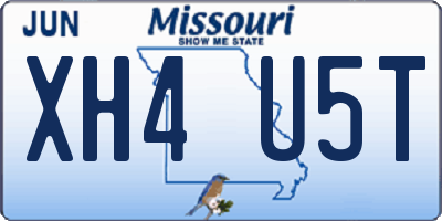 MO license plate XH4U5T