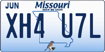 MO license plate XH4U7L