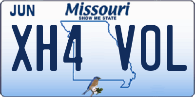 MO license plate XH4V0L