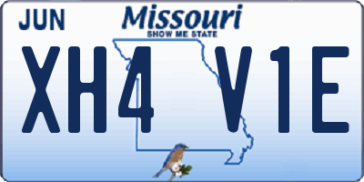 MO license plate XH4V1E
