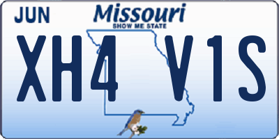 MO license plate XH4V1S