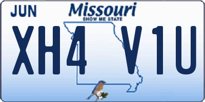 MO license plate XH4V1U