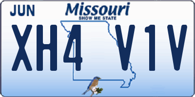 MO license plate XH4V1V