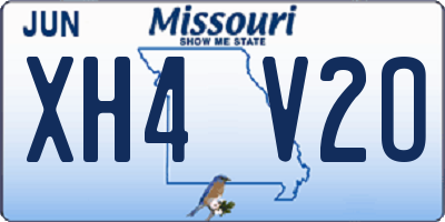 MO license plate XH4V2O