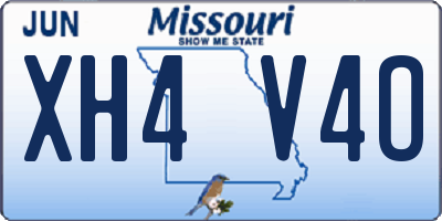 MO license plate XH4V4O