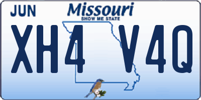 MO license plate XH4V4Q