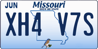 MO license plate XH4V7S