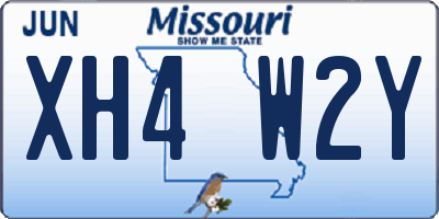 MO license plate XH4W2Y