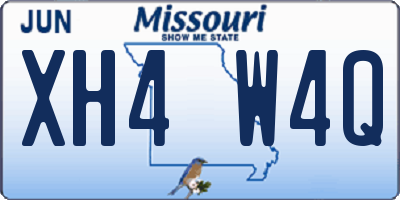 MO license plate XH4W4Q
