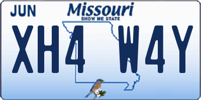 MO license plate XH4W4Y