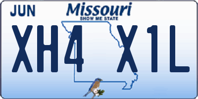 MO license plate XH4X1L