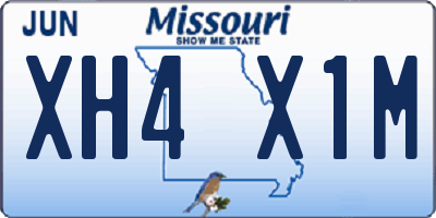MO license plate XH4X1M