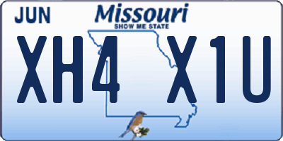 MO license plate XH4X1U