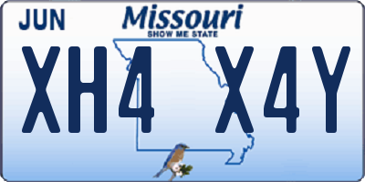 MO license plate XH4X4Y